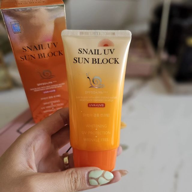 تصویر نشان دهنده اندازه ضدآفتاب حلزون جیگوت